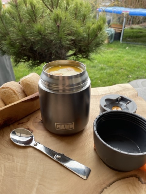 Thermobehälter -für heiße Suppe & kalte Snacks für unterwegs