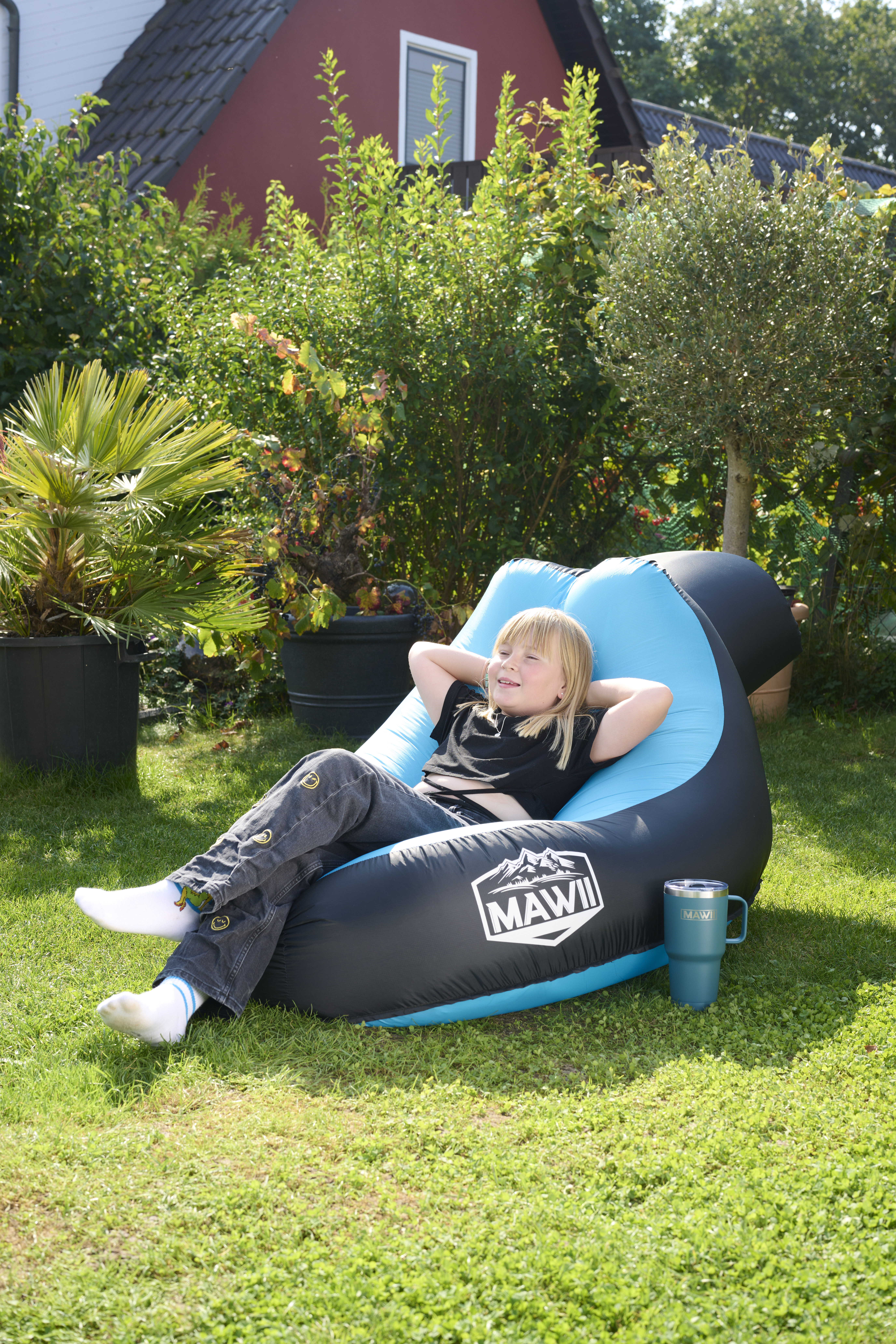 Luftsessel -aufblasbarer Luftsitz/ Lounger blau Luftsessel -aufblasbarer Luftsitz/ Lounger blau