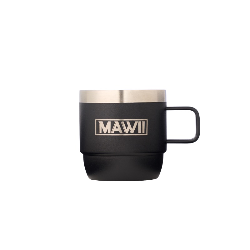 Edelstahl Espresso Tasse mit Henkel