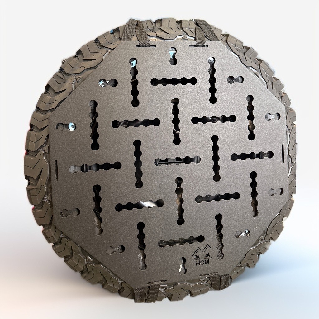 Trägerplatte für Reserve Rad mit Airline-Schienenmuster